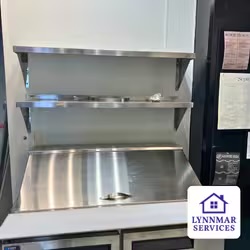 Shelves that were mounted by Lynnmar Services in Flower Mound, TX