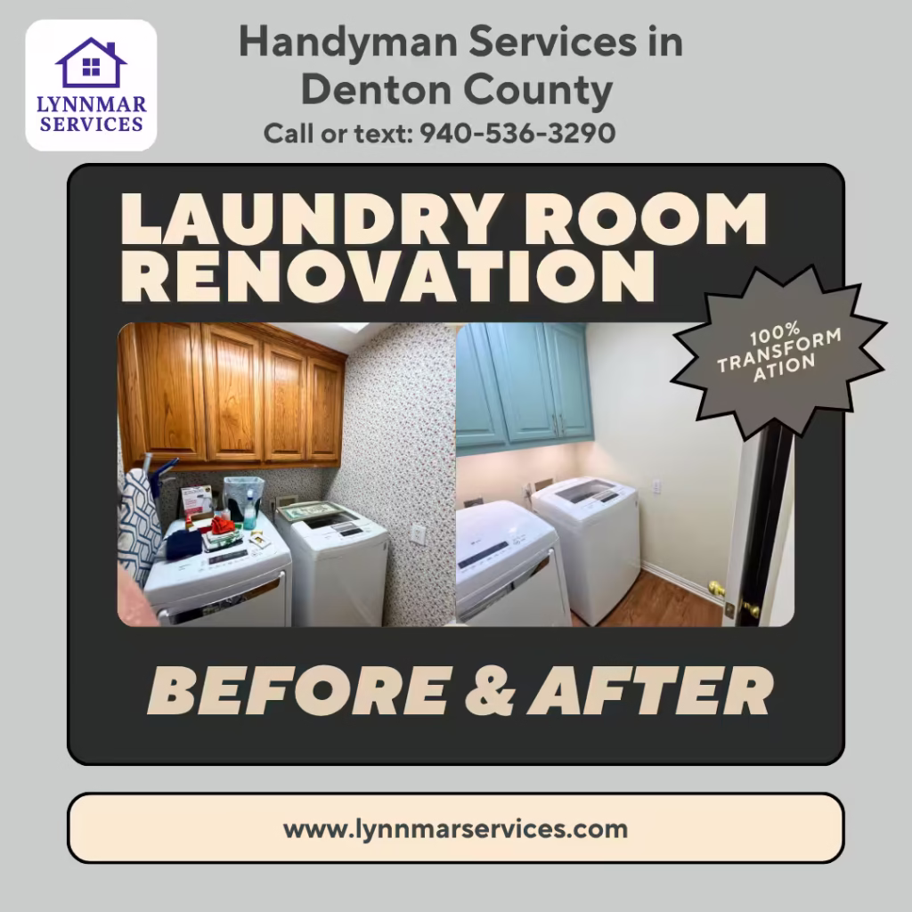 laundry room remodel Krum TX completed by Lynnmar Services