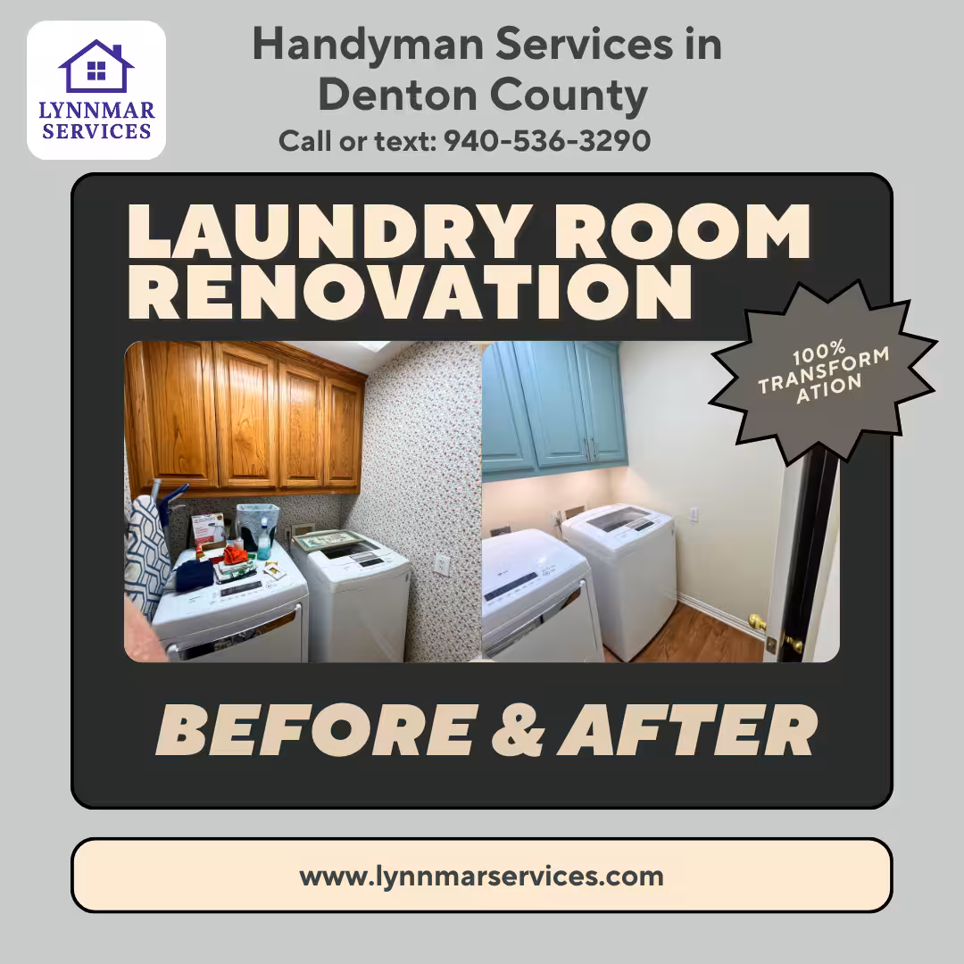 laundry room remodel Krum TX completed by Lynnmar Services